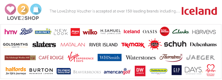 Iceland Gift Vouchers Love2shop Gift Vouchers Voucher Express